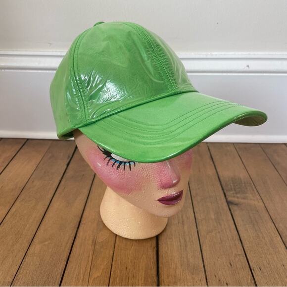 Stand Studio Green Faux Leather CIA Cap Baseball Hat main image 8